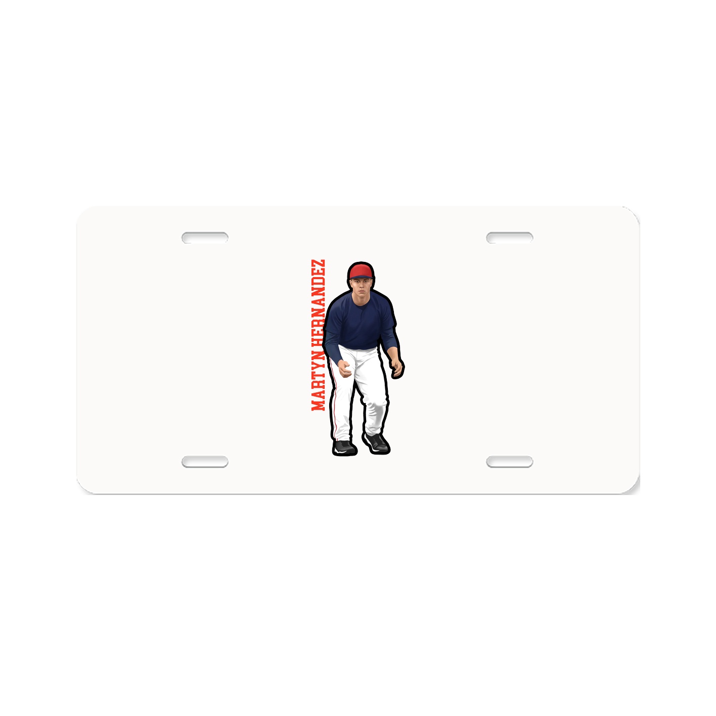 License Plate — Name Vertical in Classic
