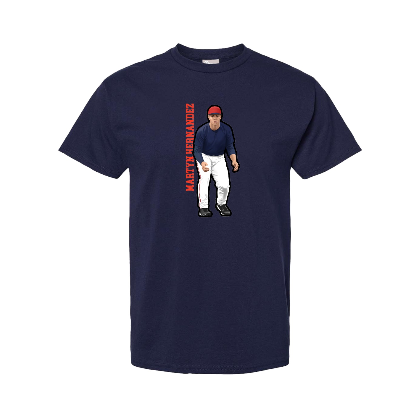 Tee — Name Vertical in Navy