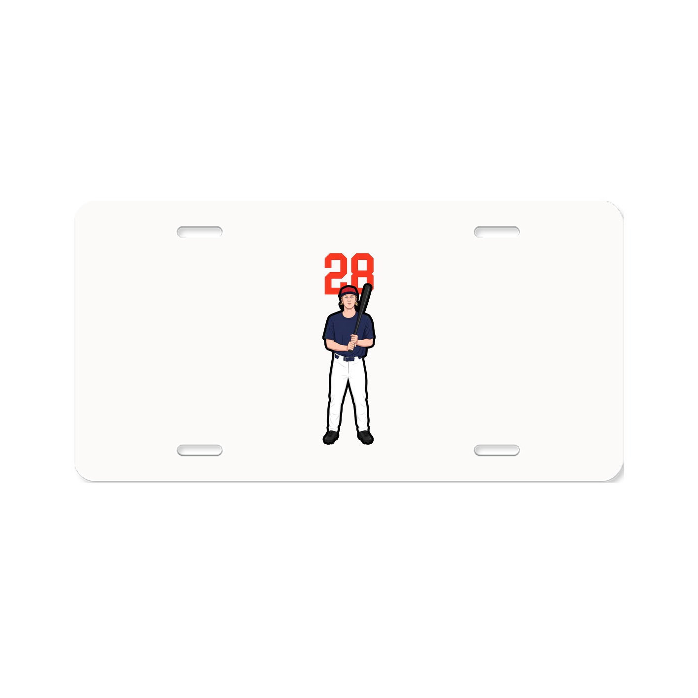 License Plate — Number Top in Classic