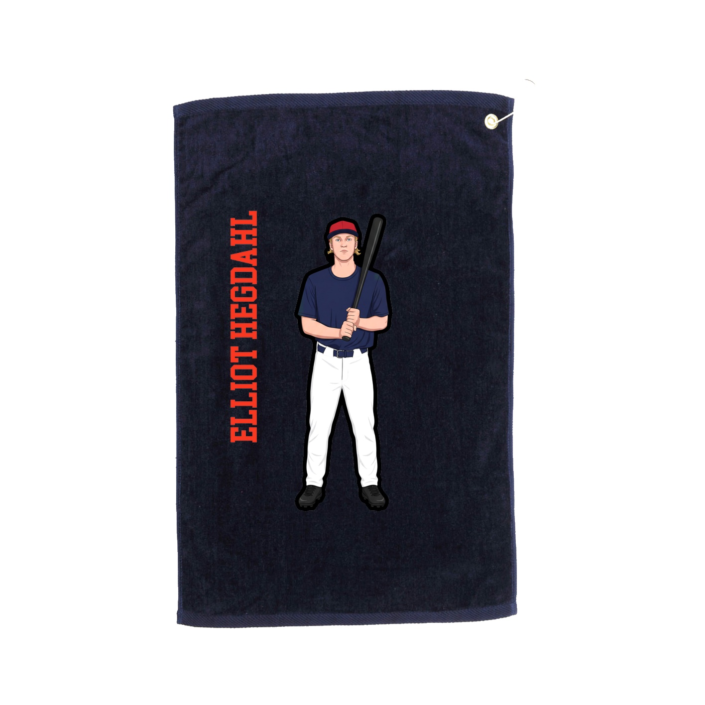 Golf Towel — Name Vertical in Navy
