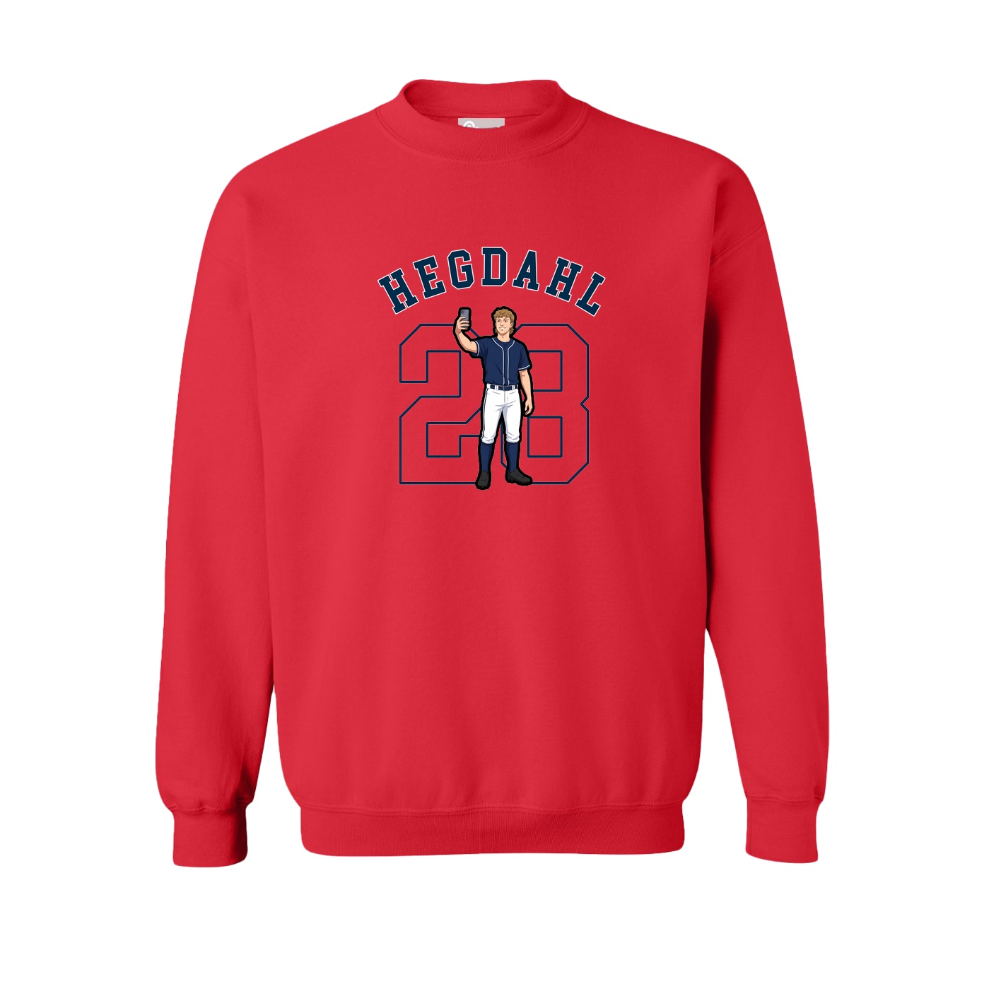 Fleece Crew — Shirsey Arch in Red