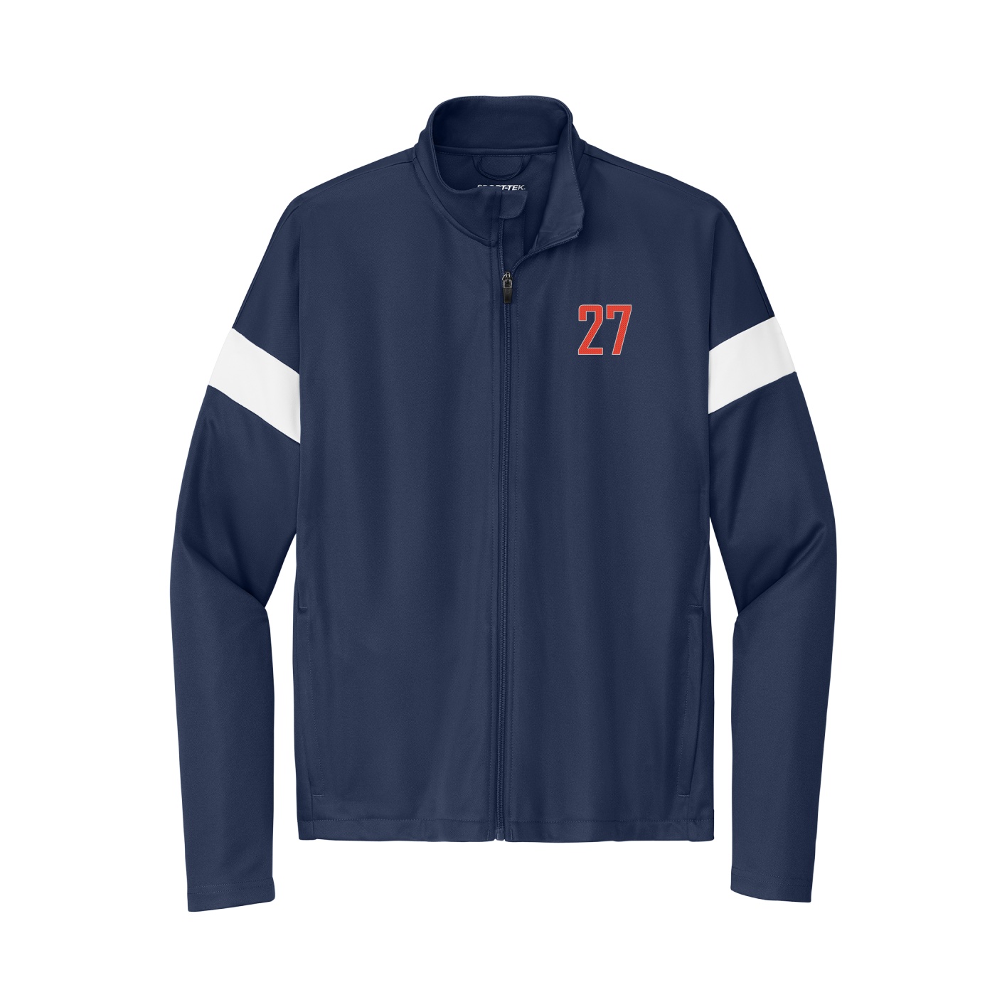 Team Travel Full-Zip Jacket — Front Shirsy in Navy/White
