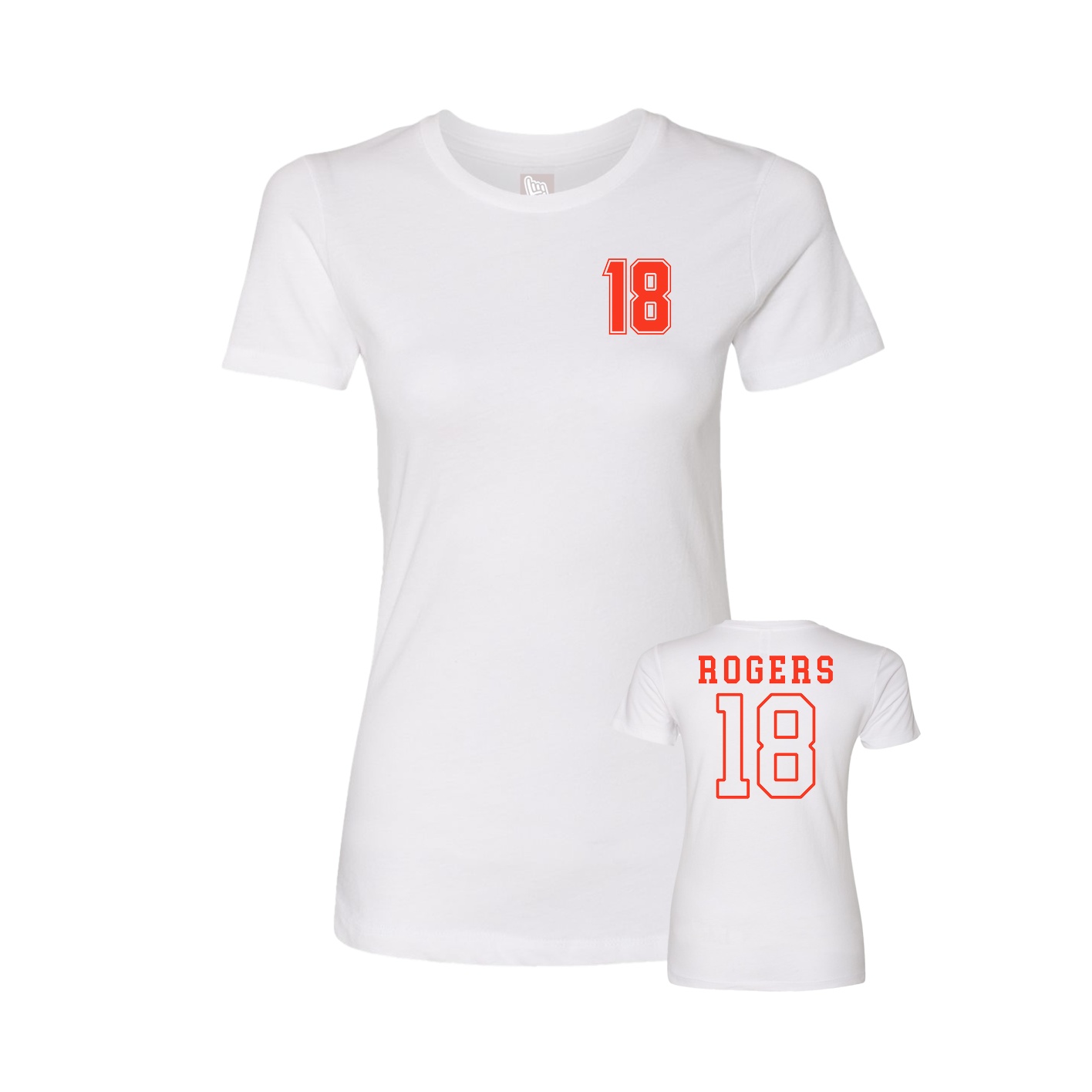 Womens Tee — Chest Back in White