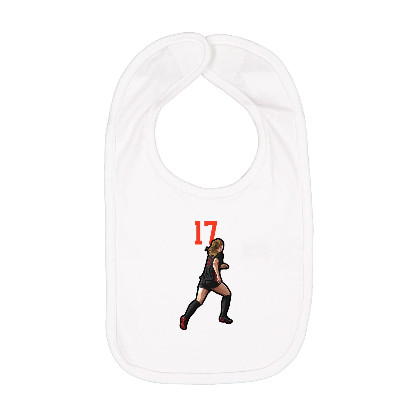 Infant Bib — Number Top in White