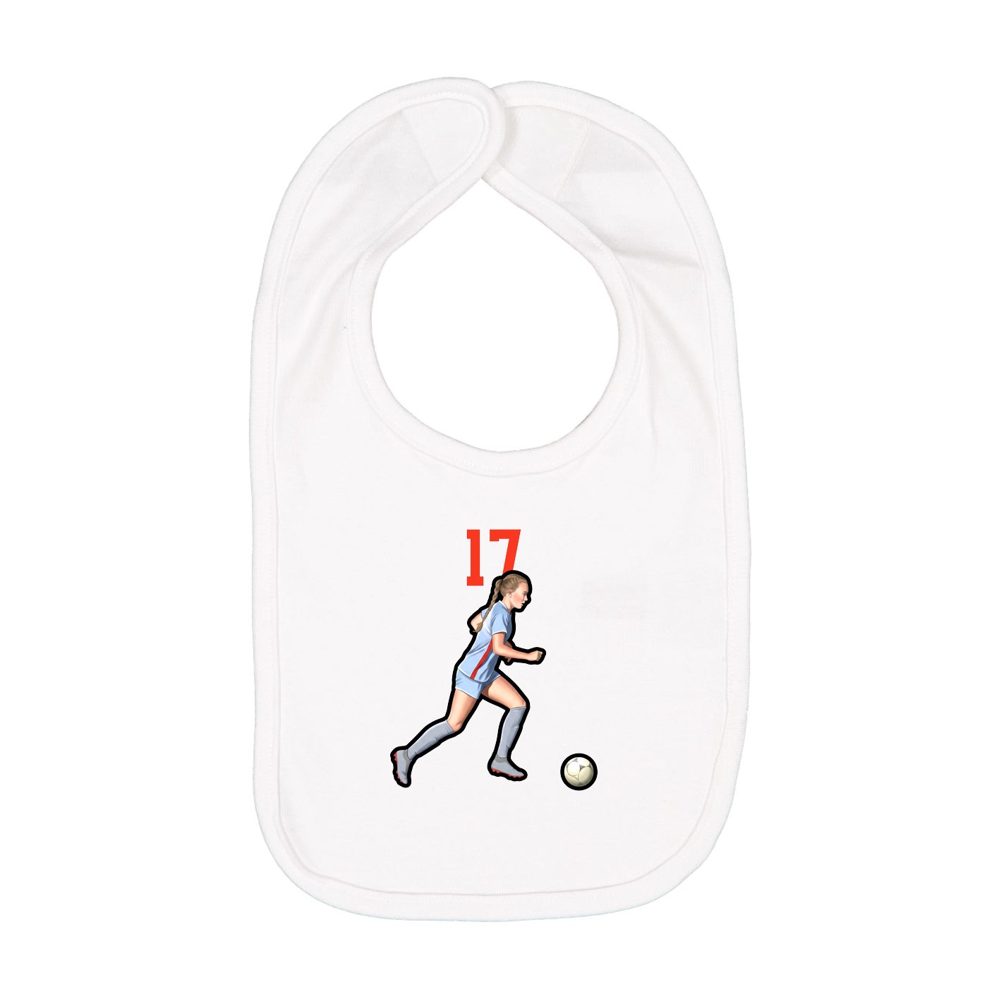 Infant Bib — Number Top in White