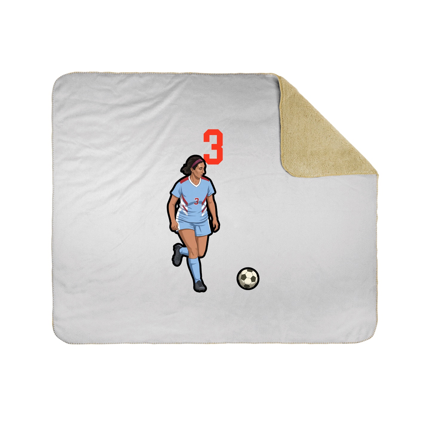 Throw Blanket — Number Top in White