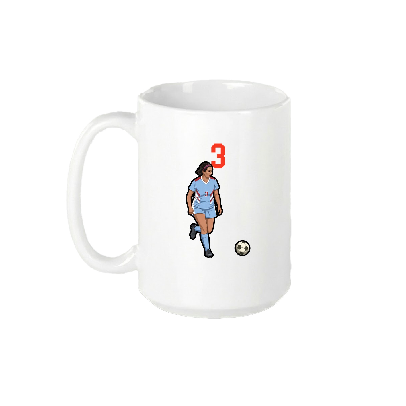 15oz Coffee Mug — Number Top in White
