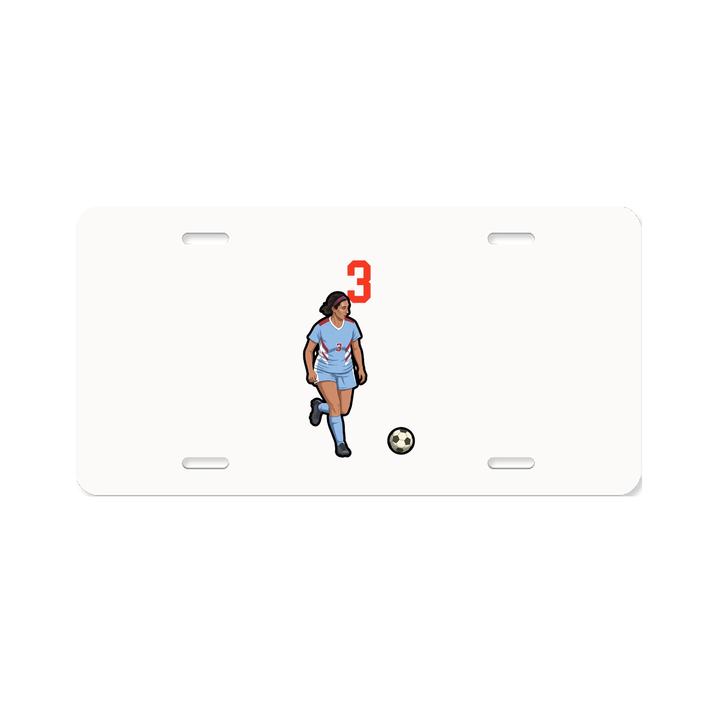 License Plate — Number Top in Classic