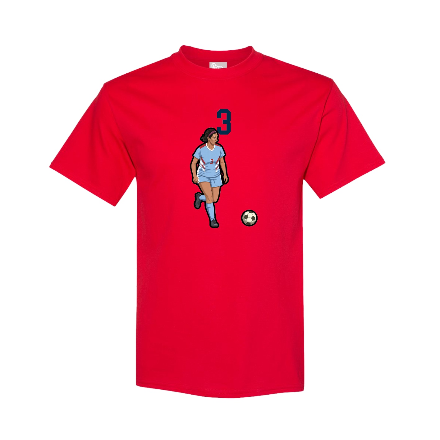 Tee — Number Top in Red