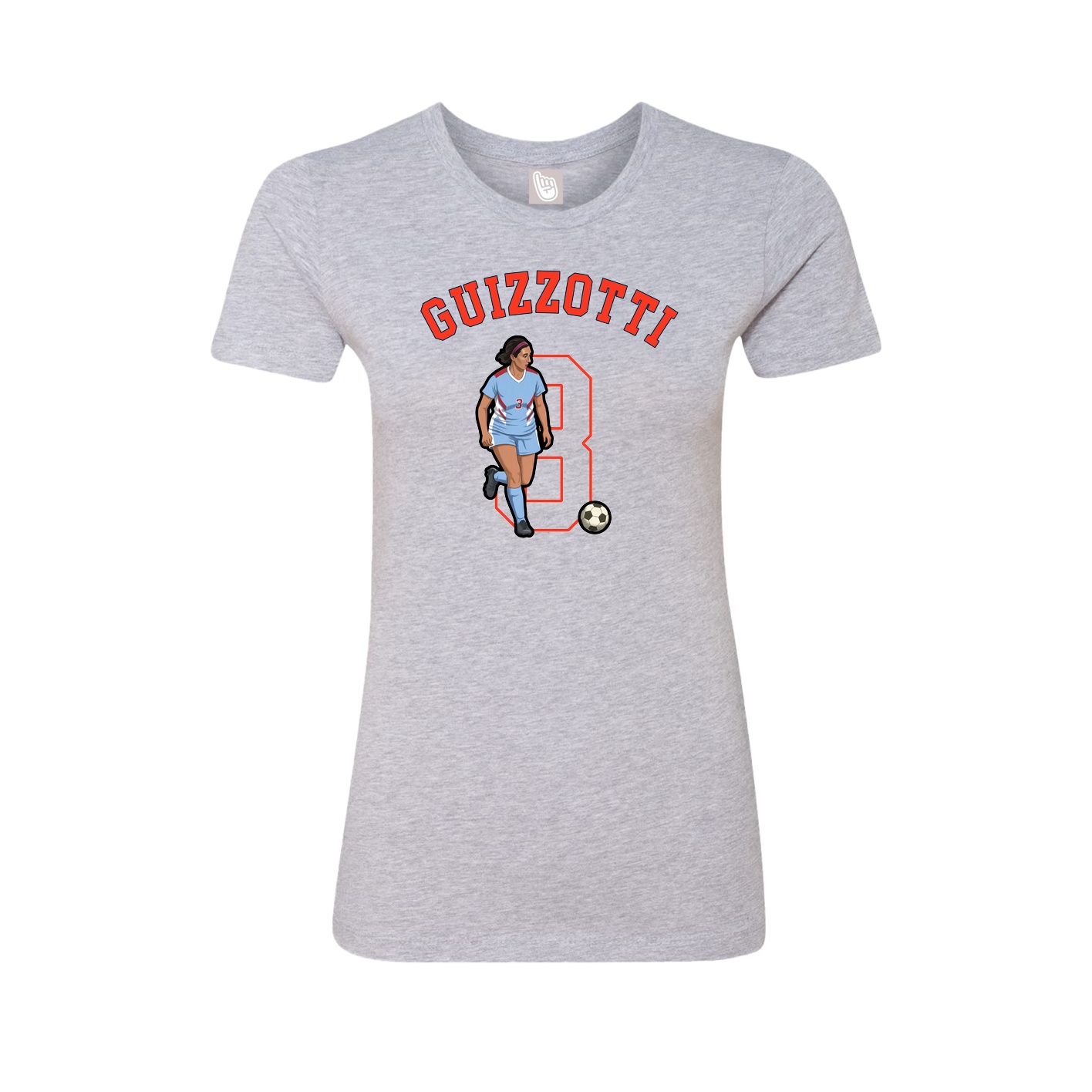 Fitted Women's Tee — Shirsey Arch in Grey
