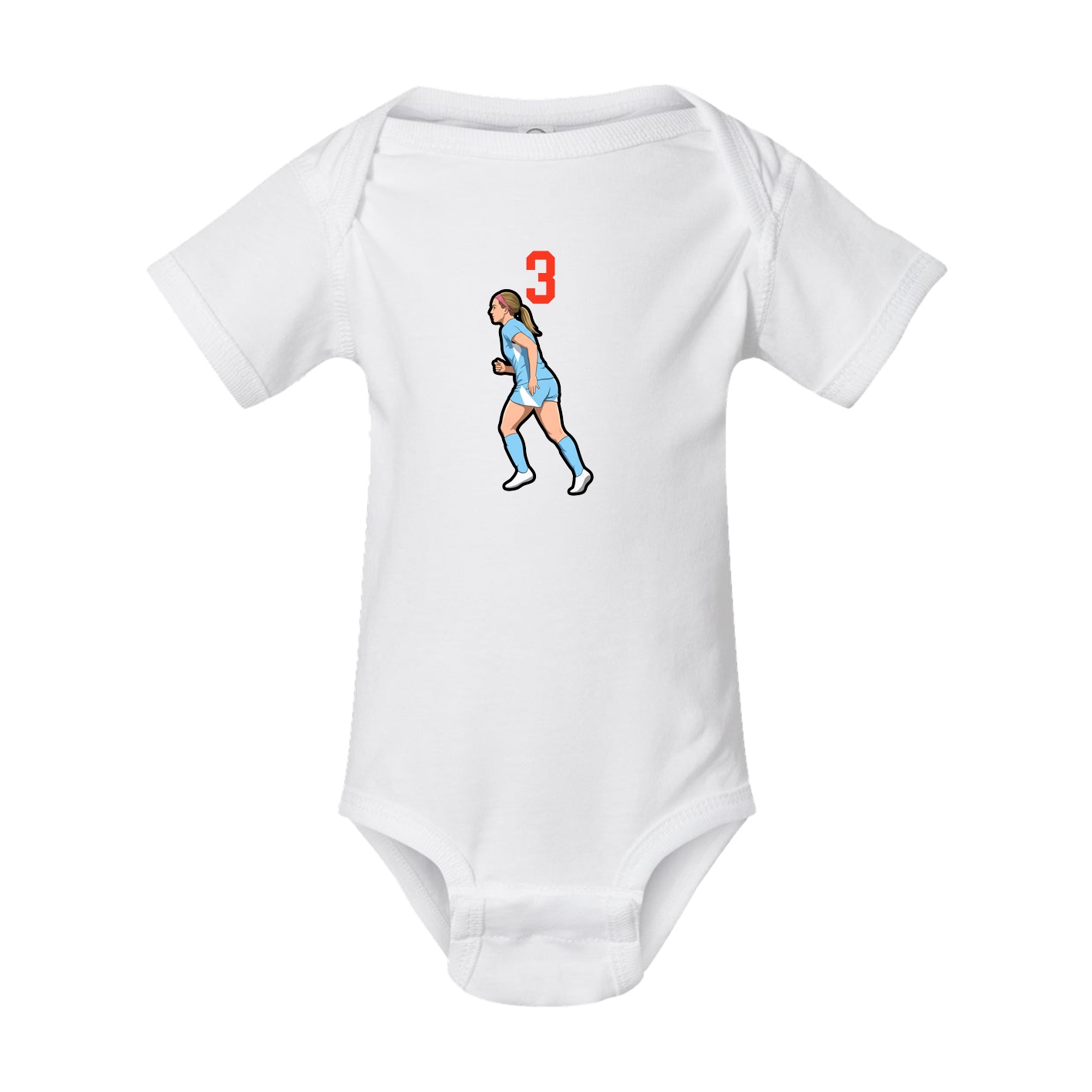 Baby Onesie — Number Top in White