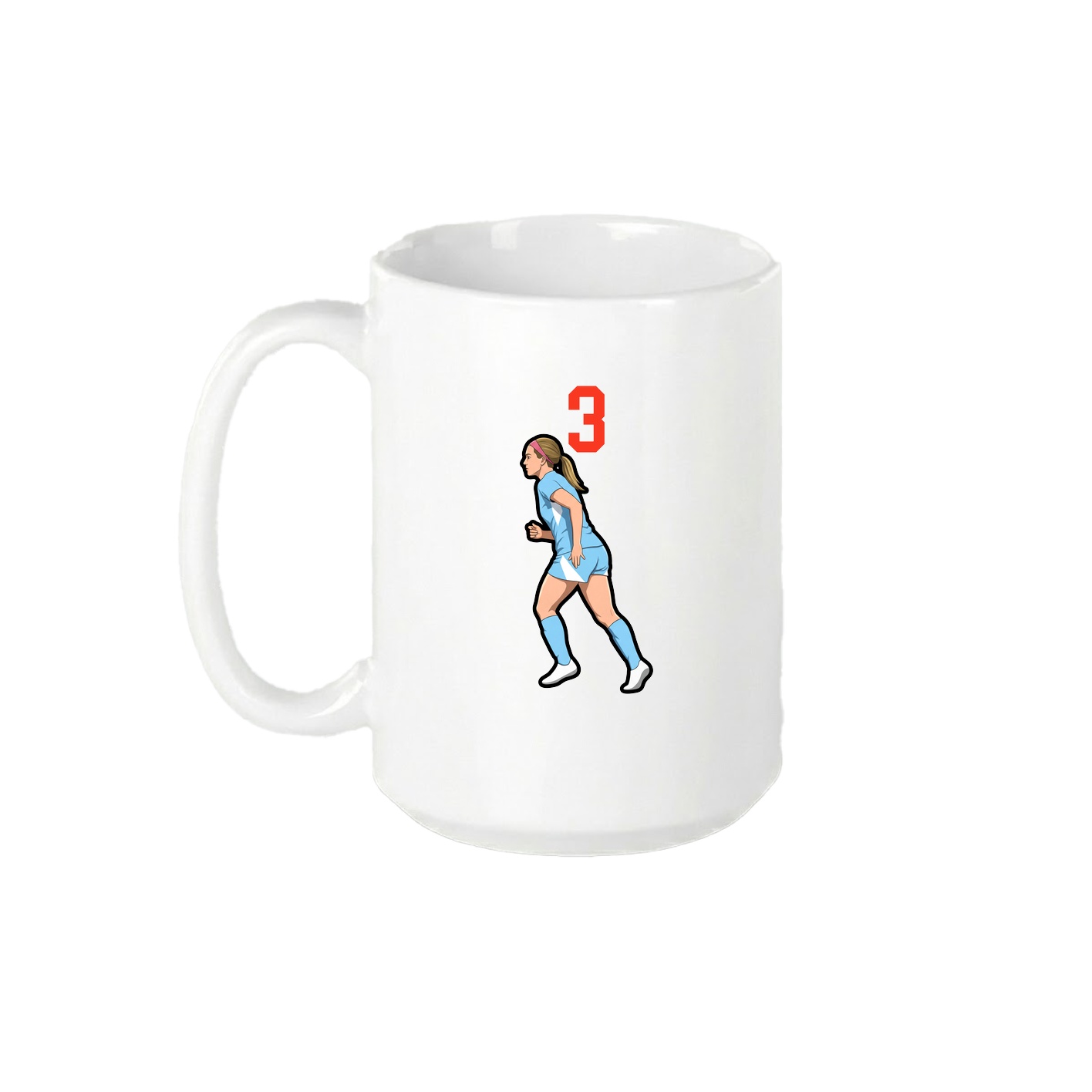 15oz Coffee Mug — Number Top in White