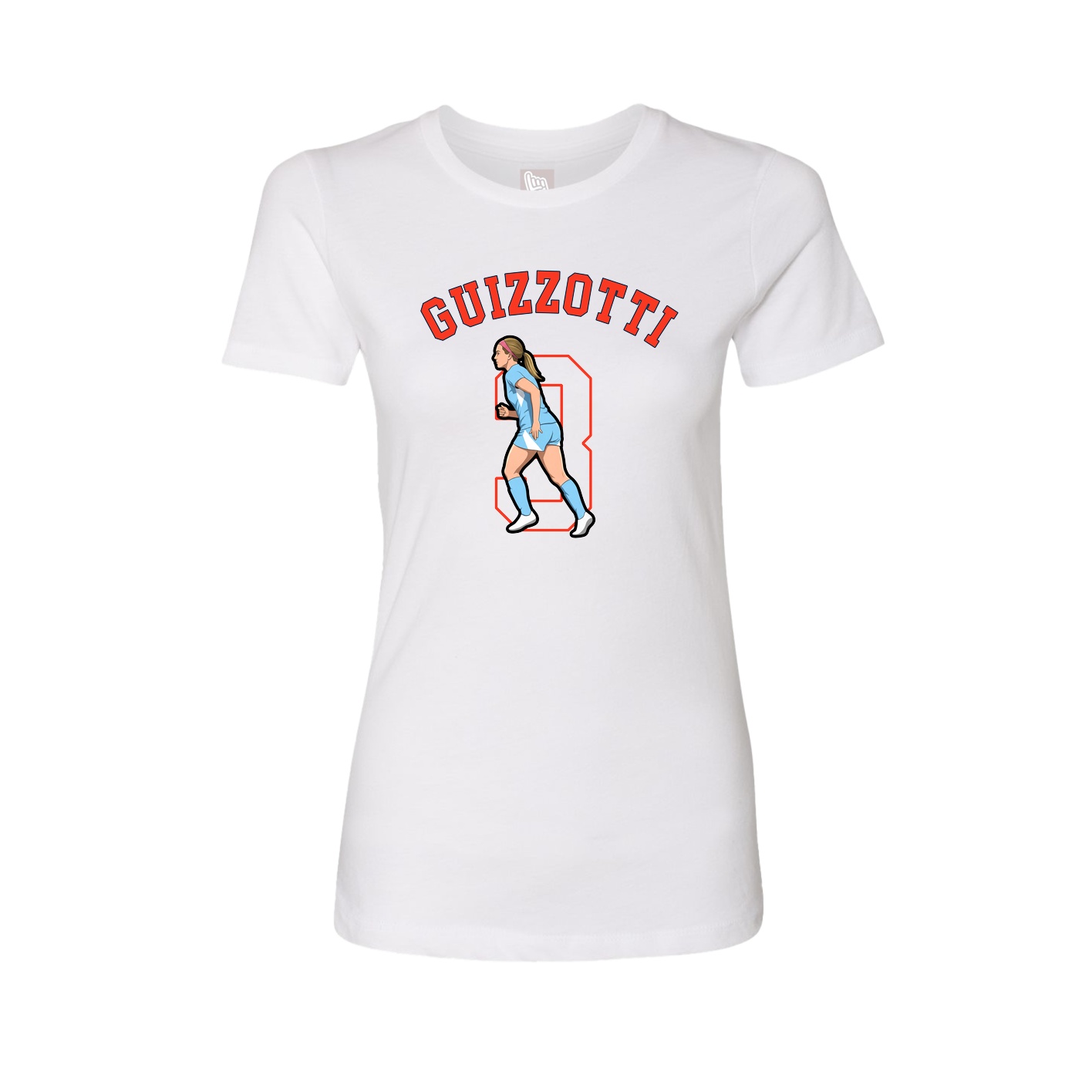Fitted Women's Tee — Shirsey Arch in White