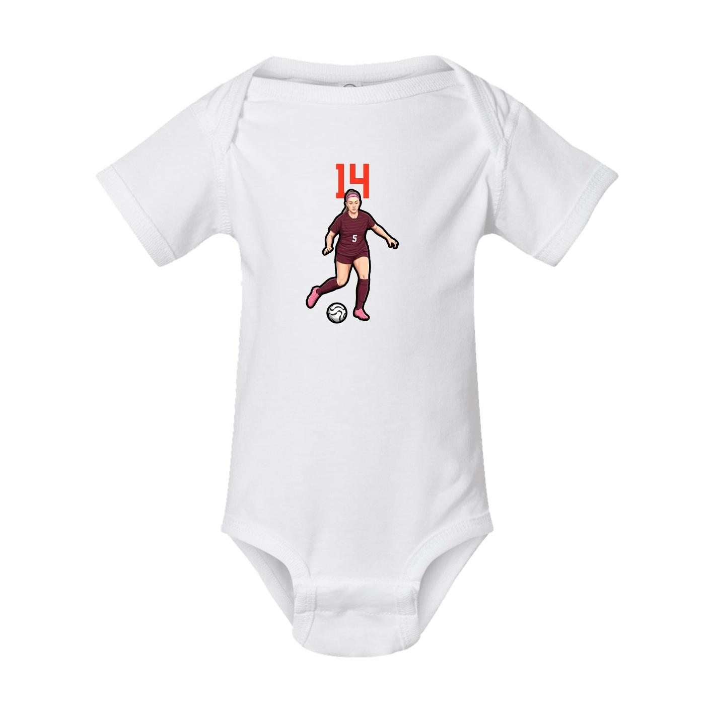Baby Onesie — Number Top in White