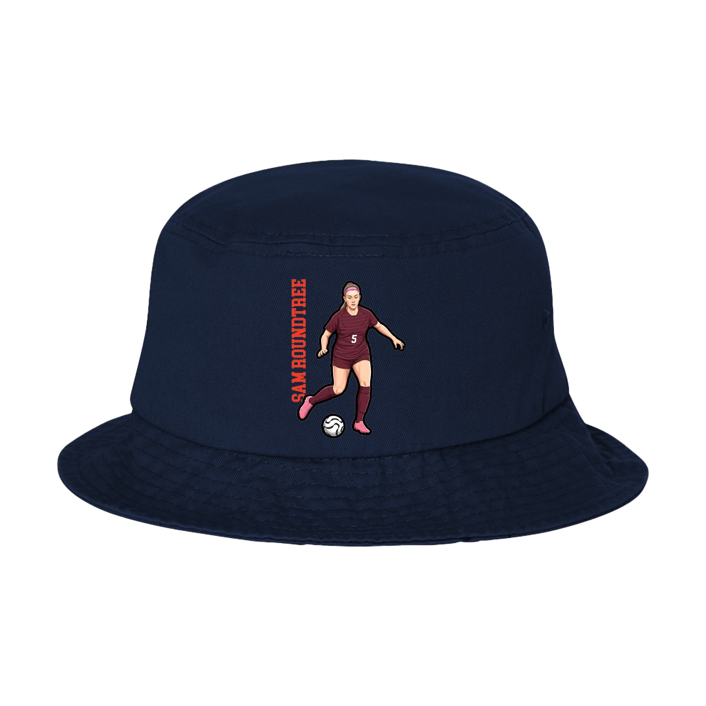 Bucket Cap — Name Vertical in Navy