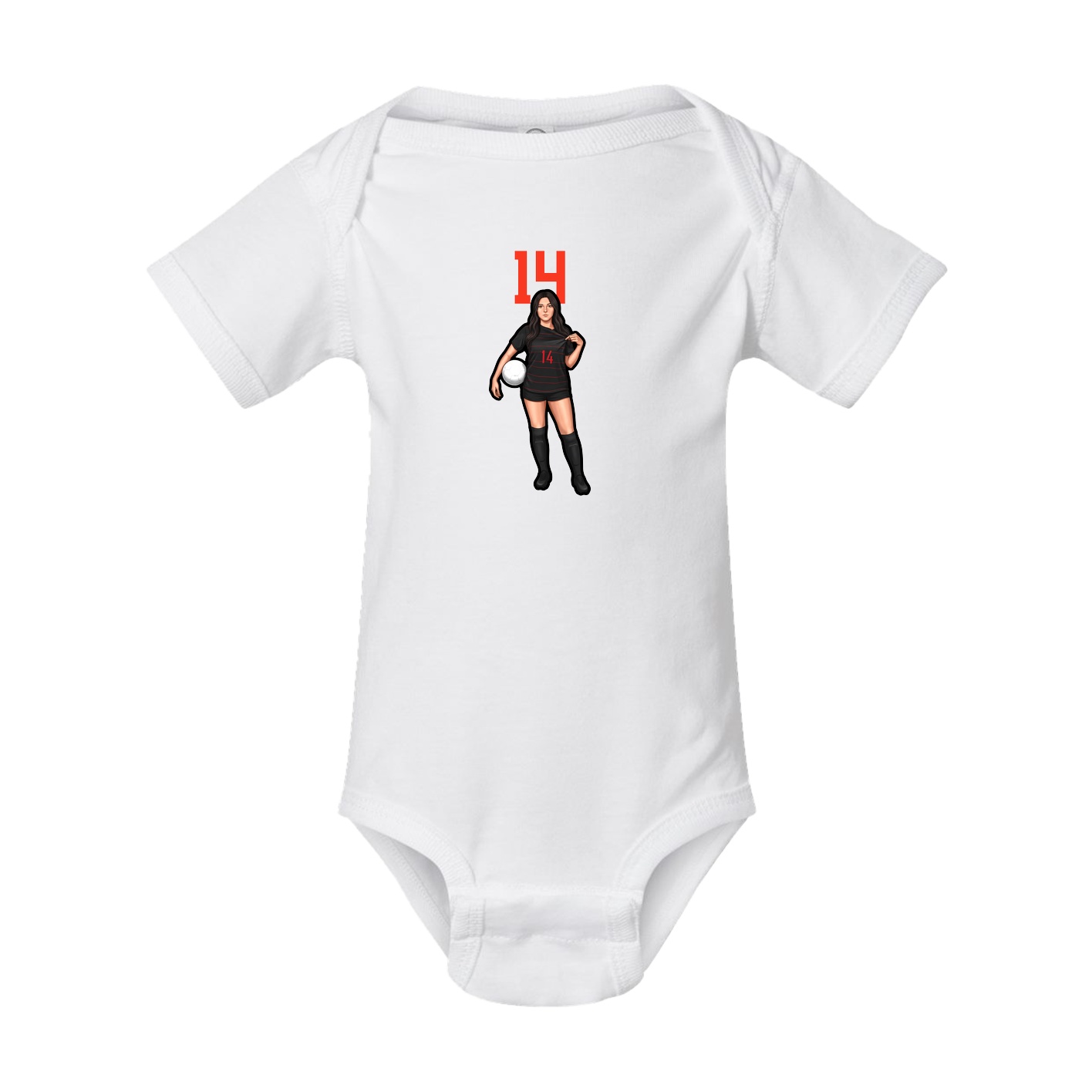 Baby Onesie — Number Top in White