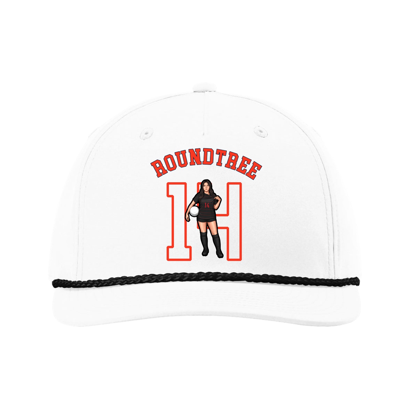 Five-Panel Classic Rope Cap — Shirsey Arch in White