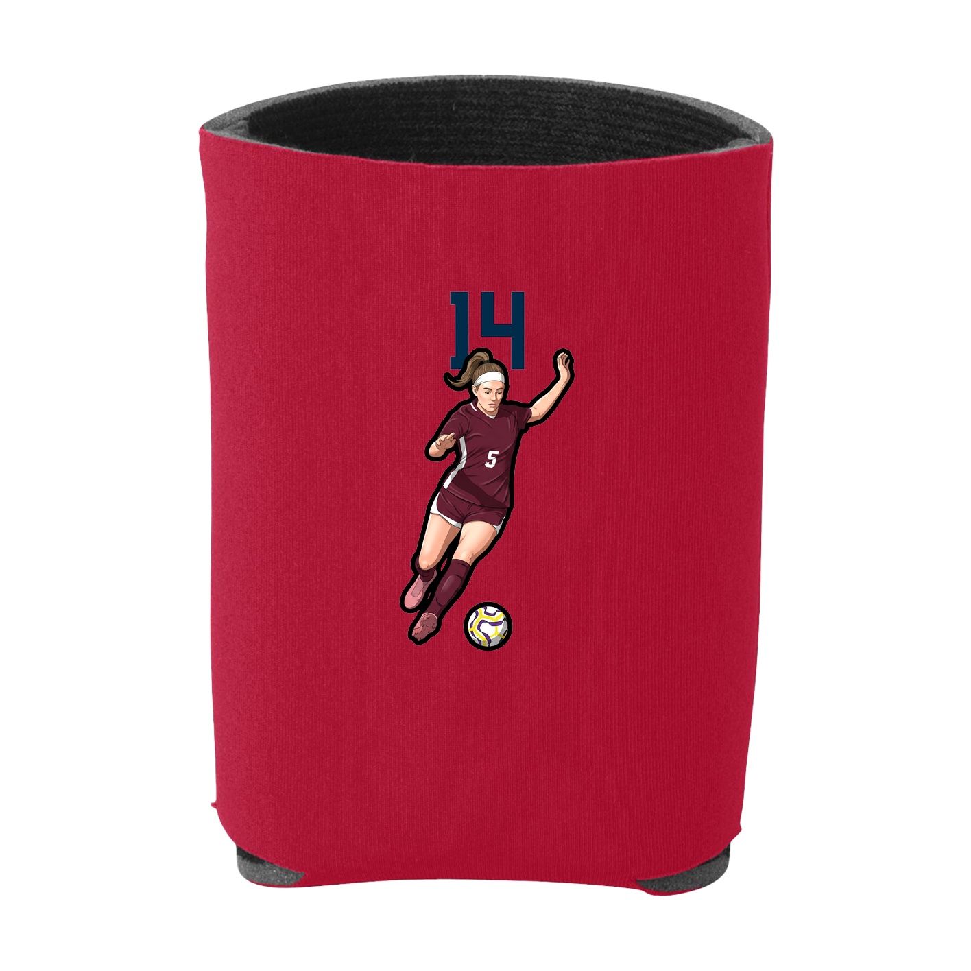 Can Holder — Number Top in Red