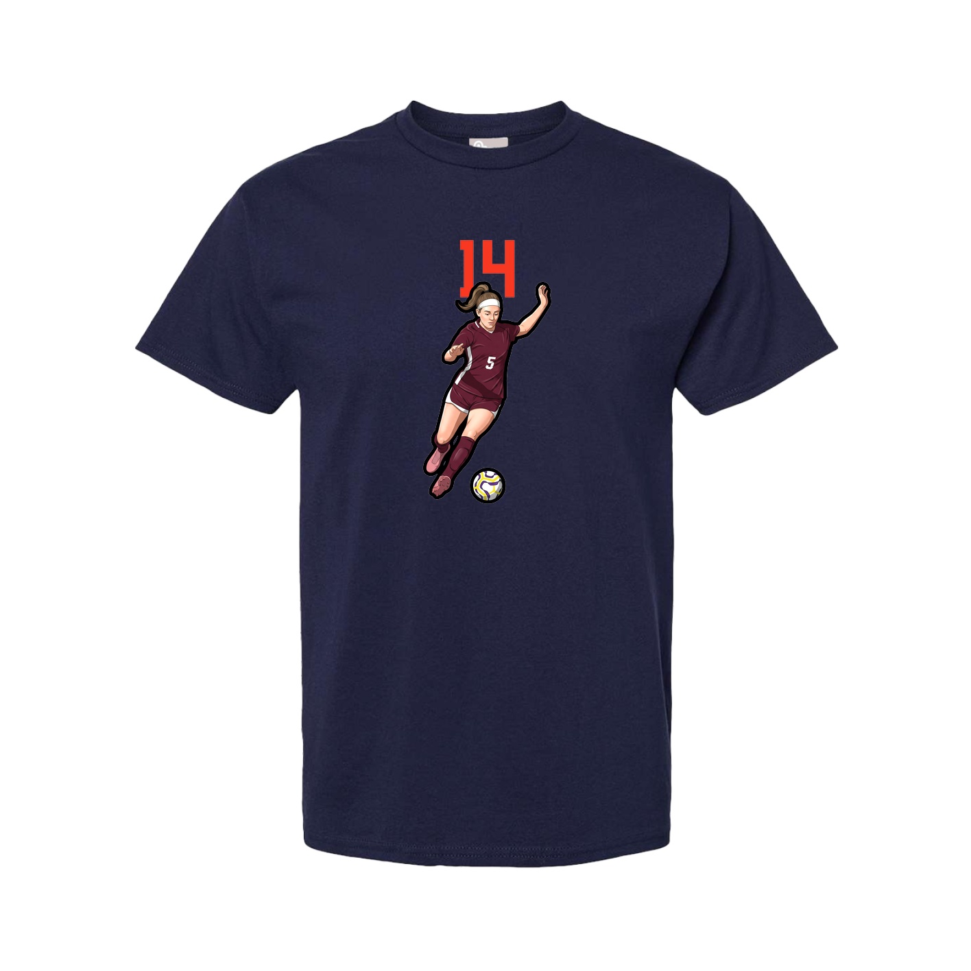 Tee — Number Top in Navy