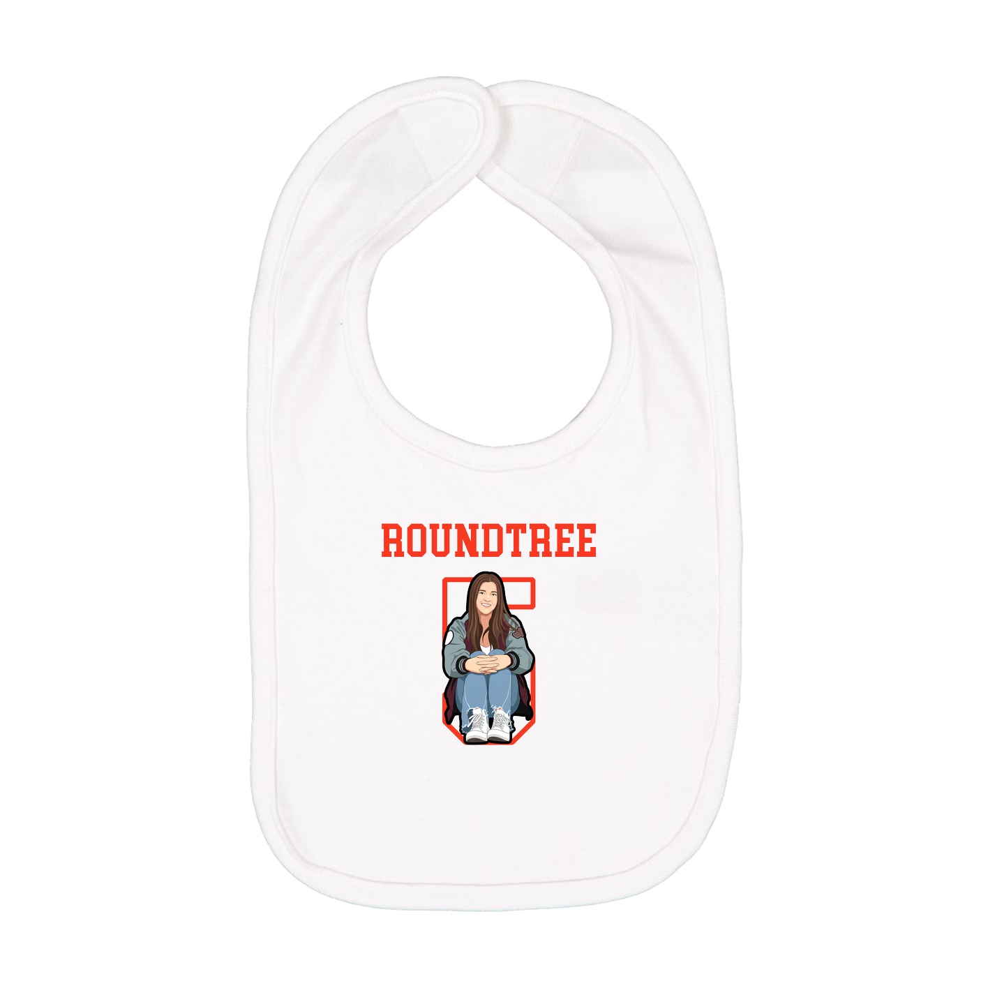 Infant Bib — Shirsey in White