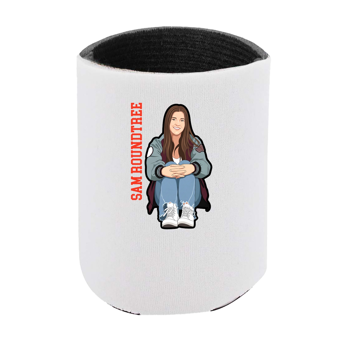 Can Holder — Name Vertical in White