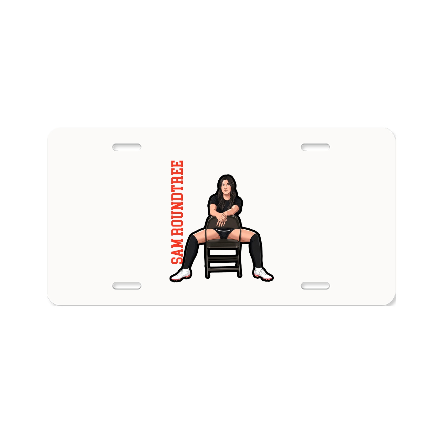 License Plate — Name Vertical in Classic
