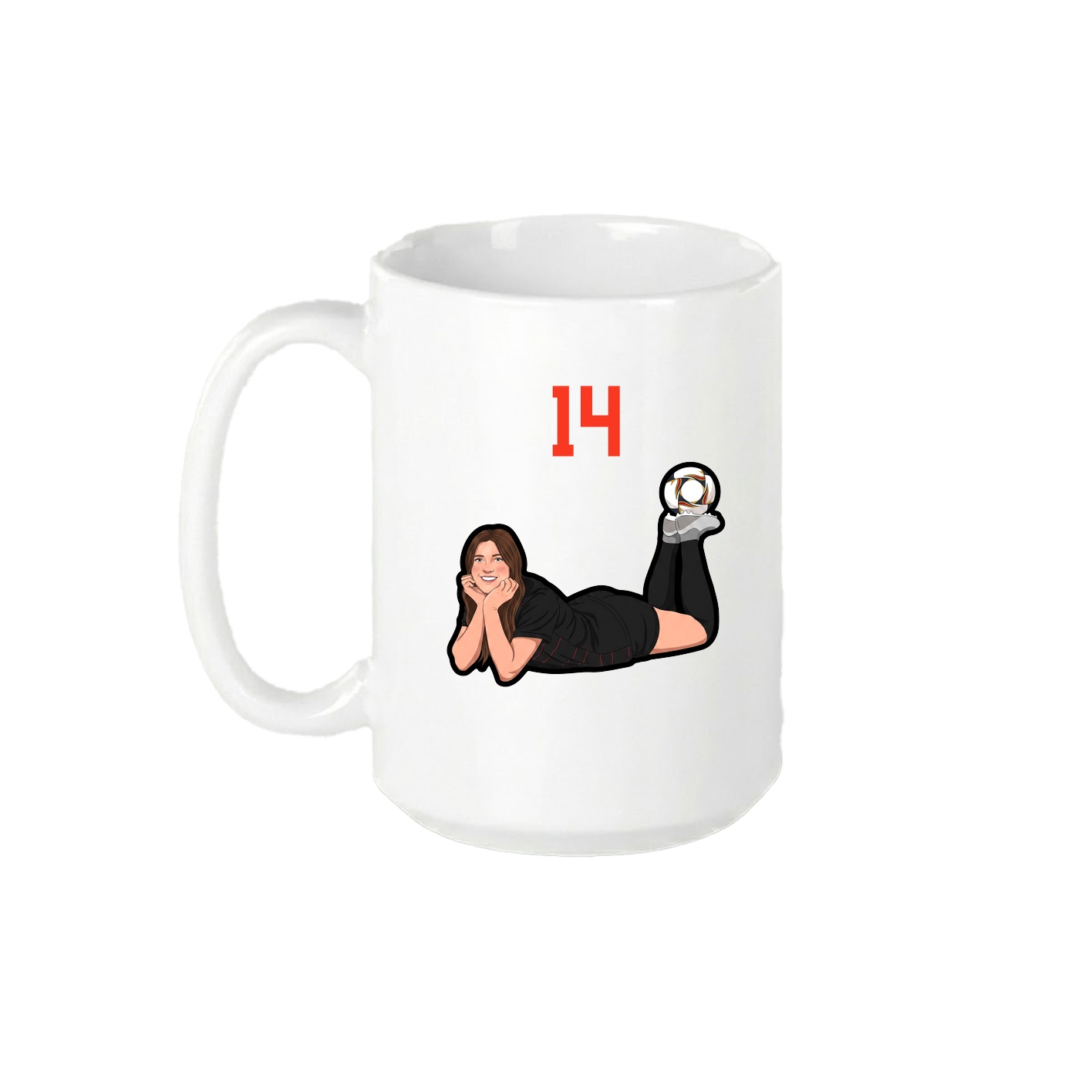 15oz Coffee Mug — Number Top in White