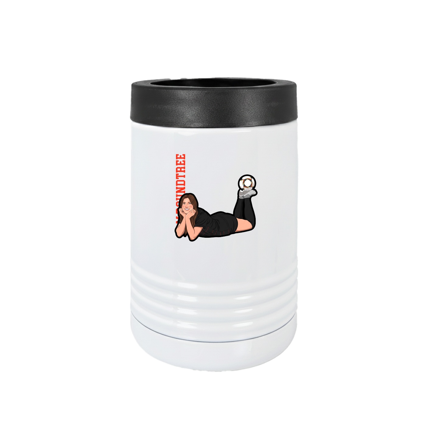 Beverage Holder — Name Vertical in White