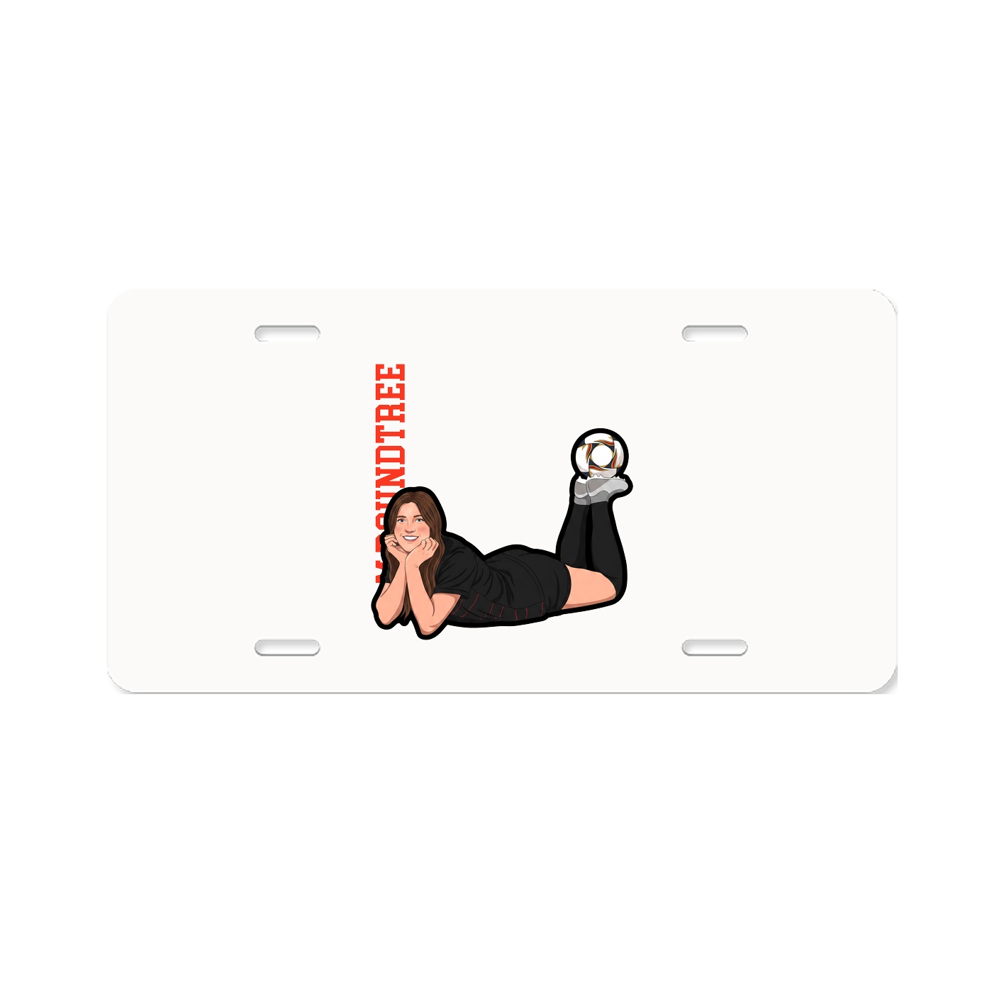 License Plate — Name Vertical in Classic