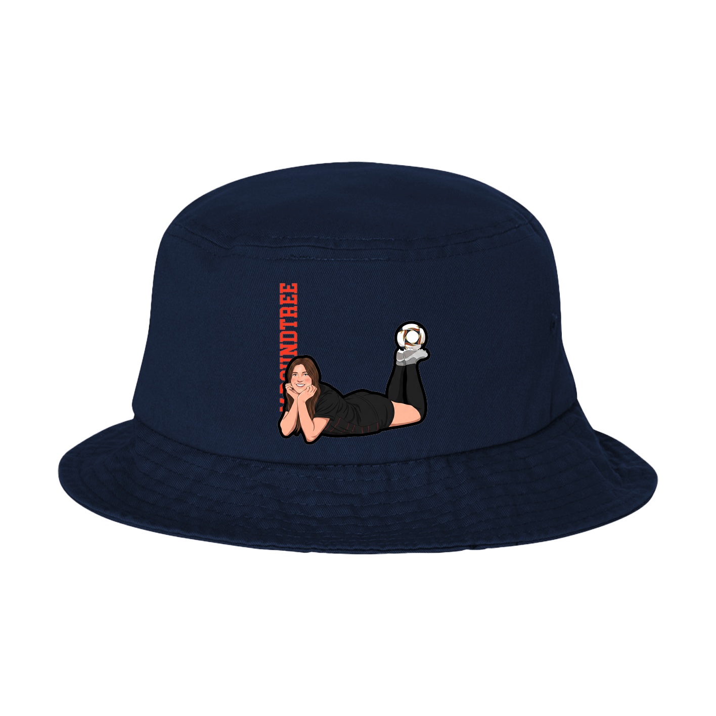 Bucket Cap — Name Vertical in Navy