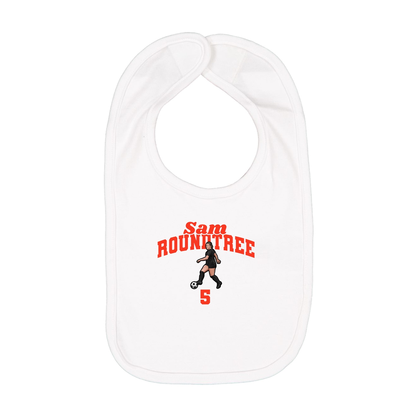 Infant Bib — Signature Arch in White