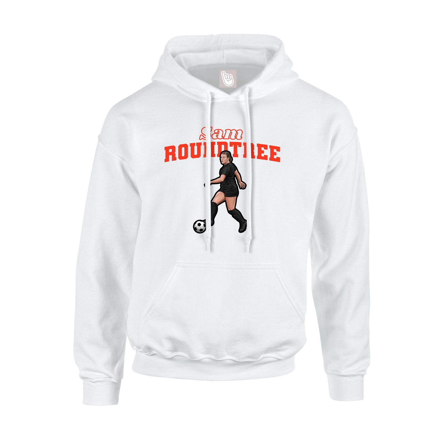 Hoodie — Name Arch in White