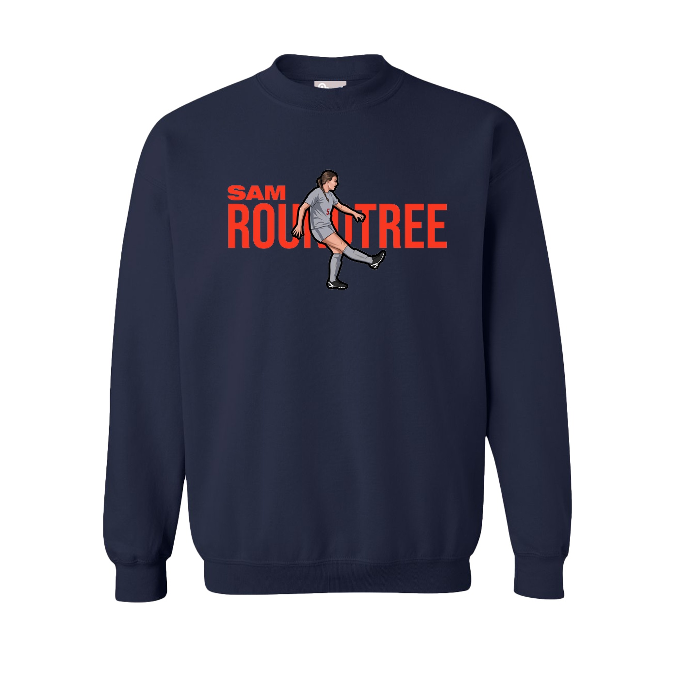 Fleece Crew — Player Name in Navy