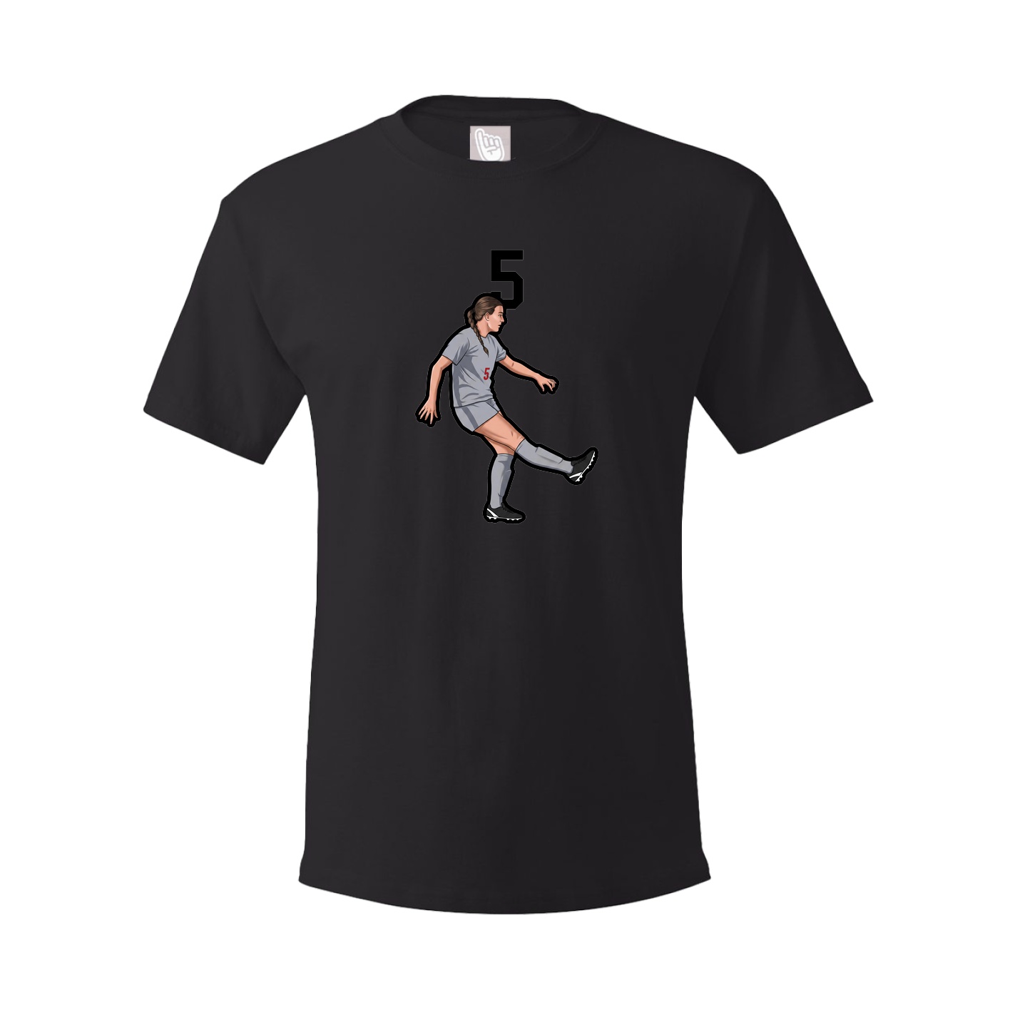 Youth Tee — Number Top in Black