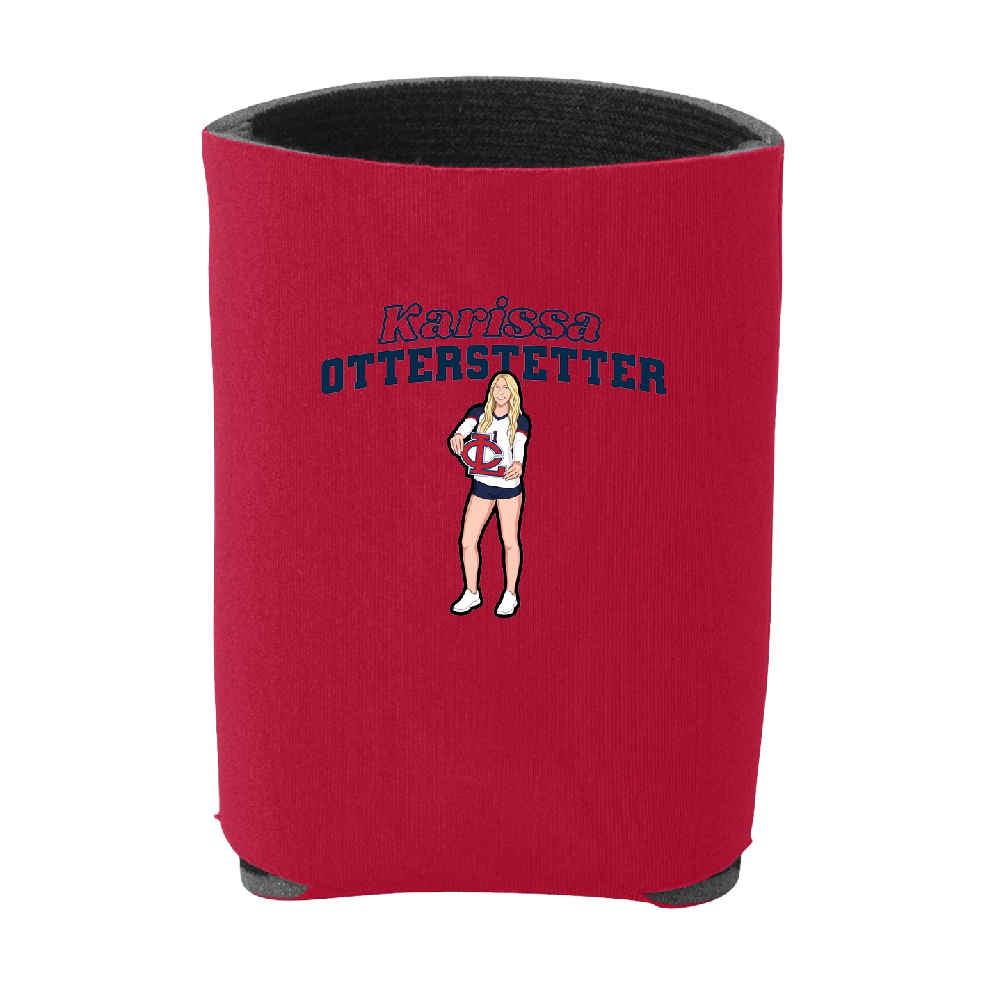 Can Holder — Name Arch in Red