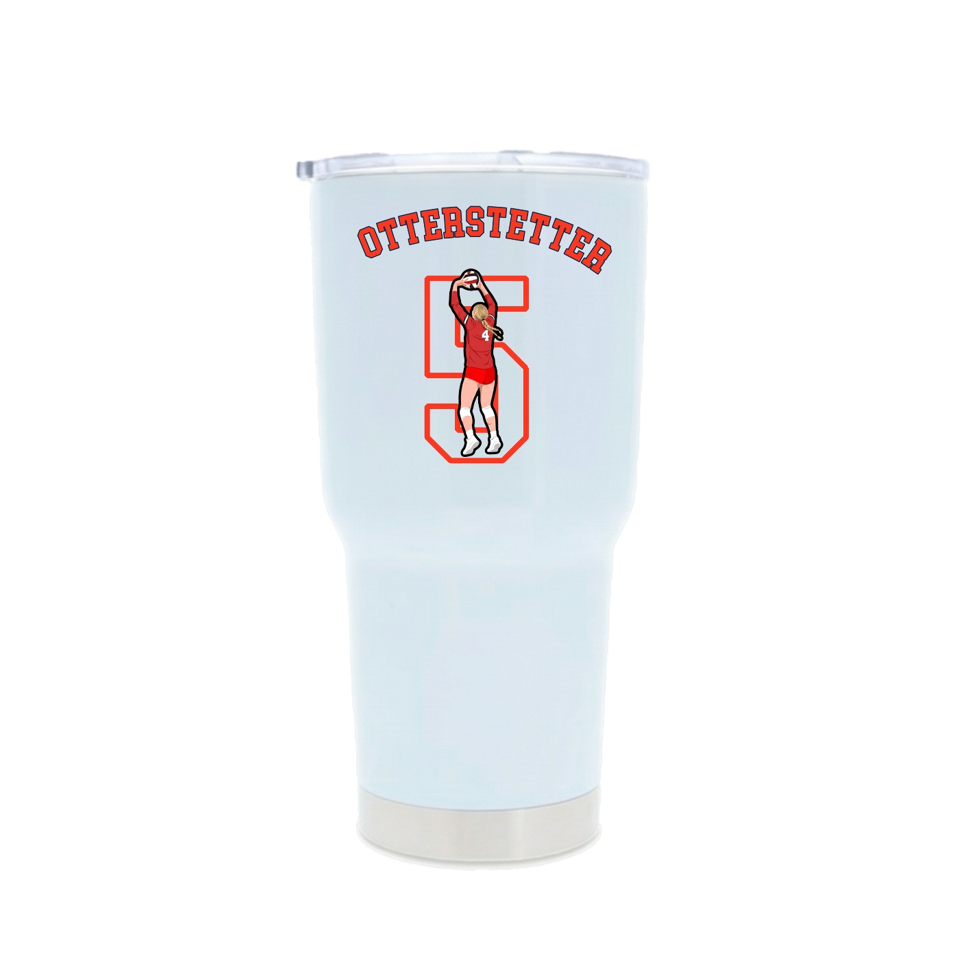 30oz Stainless Steel Tumbler — Shirsey Arch in White