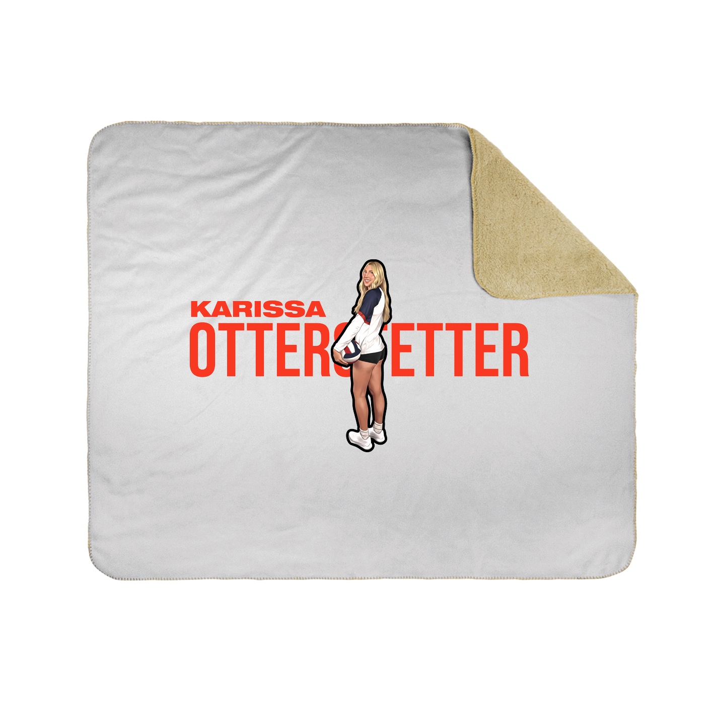 Throw Blanket — Player Name in White