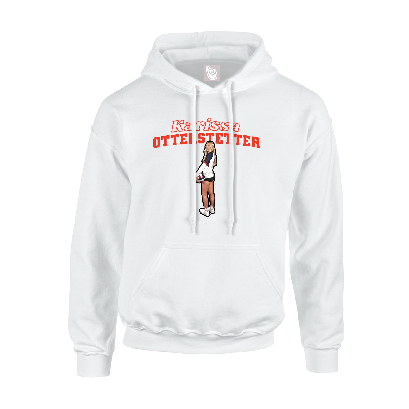 Hoodie — Name Arch in White
