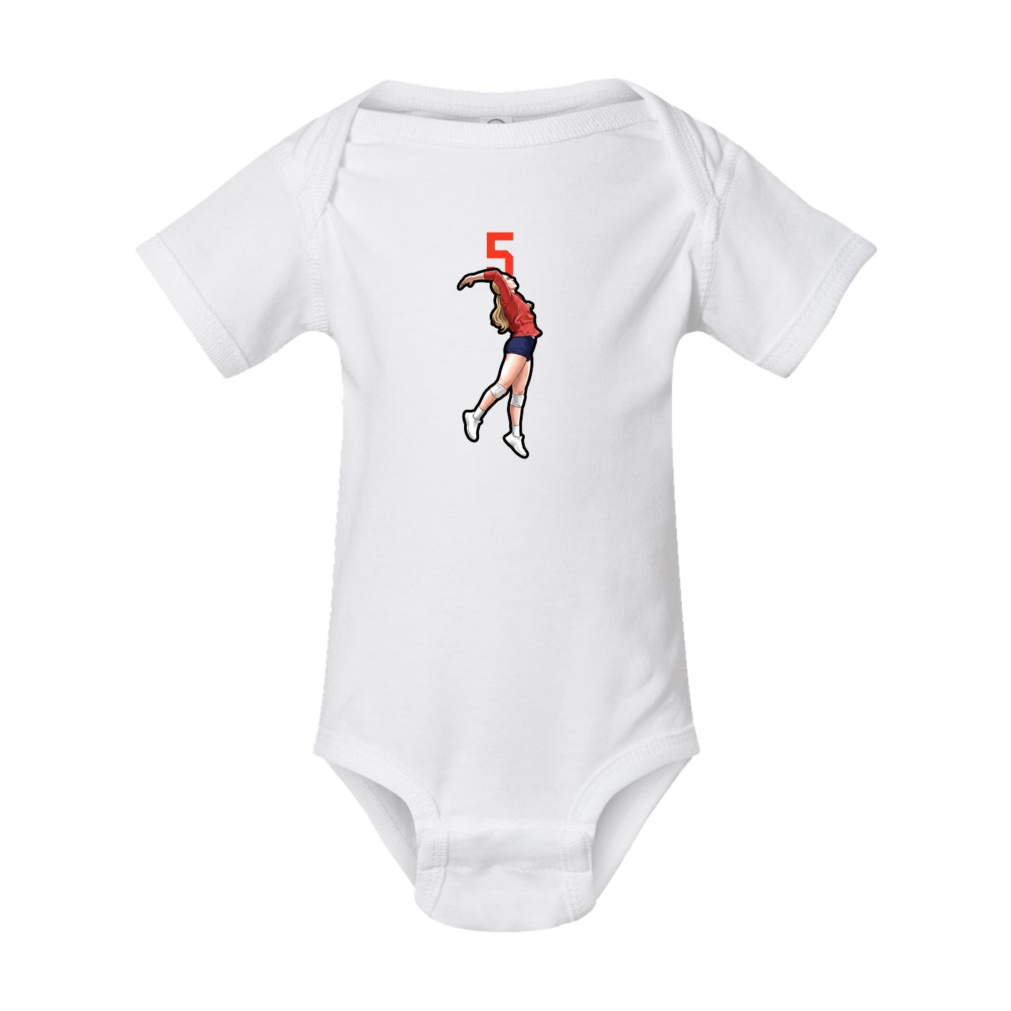 Baby Onesie — Number Top in White