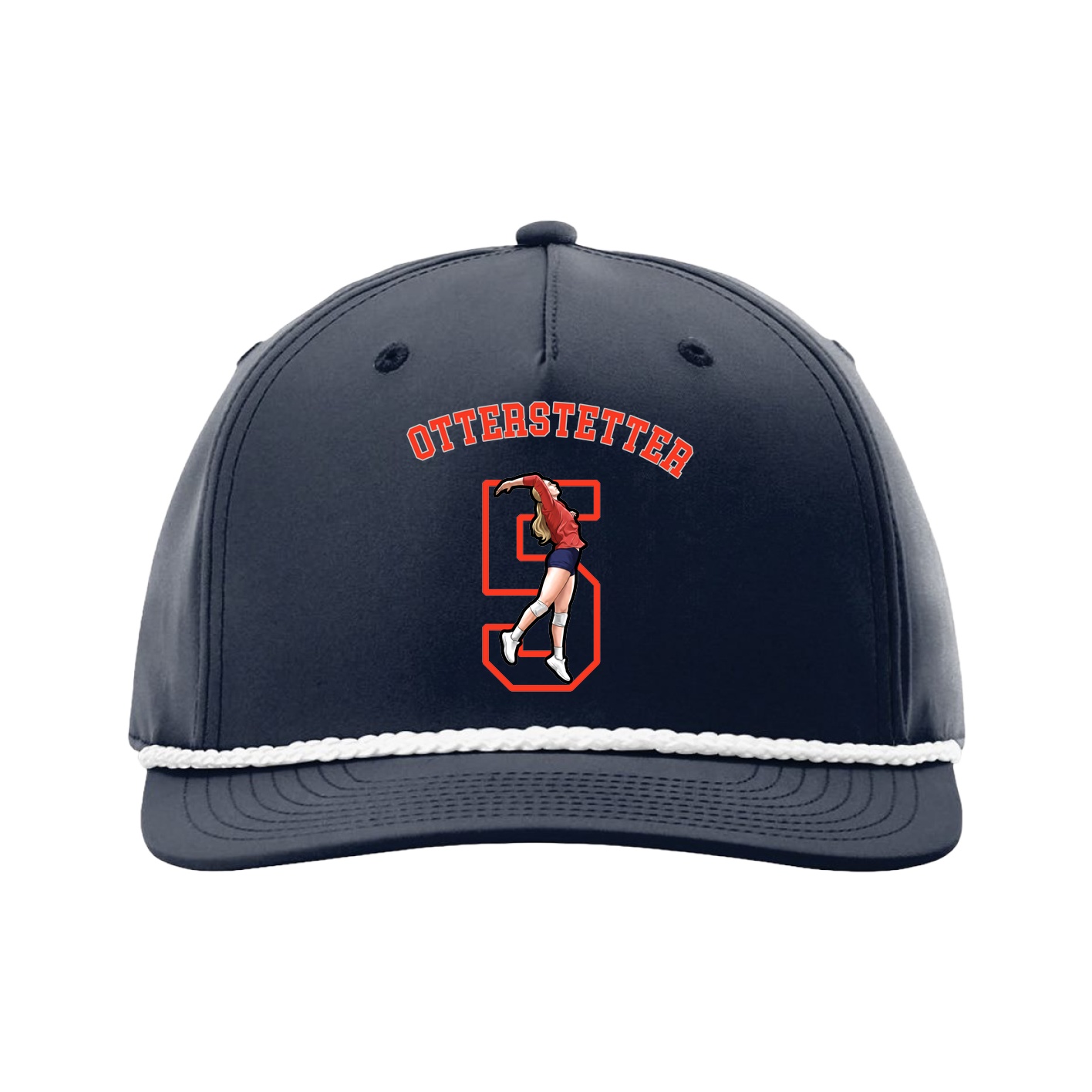 Five-Panel Classic Rope Cap — Shirsey Arch in Navy