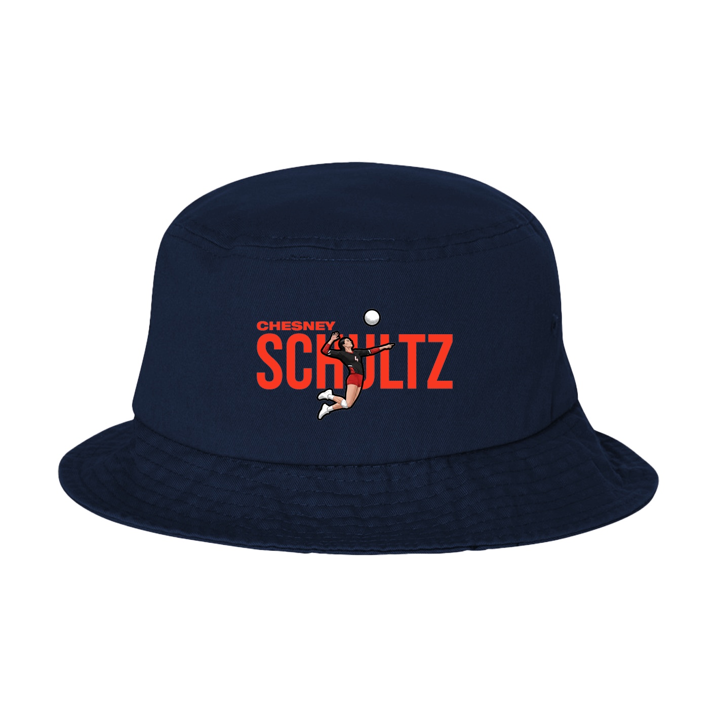 Bucket Cap — Player Name in Navy
