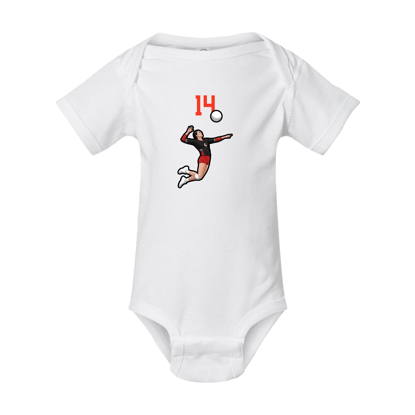 Baby Onesie — Number Top in White