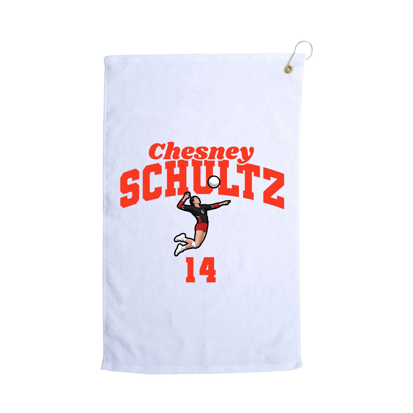 Golf Towel — Signature Arch in White