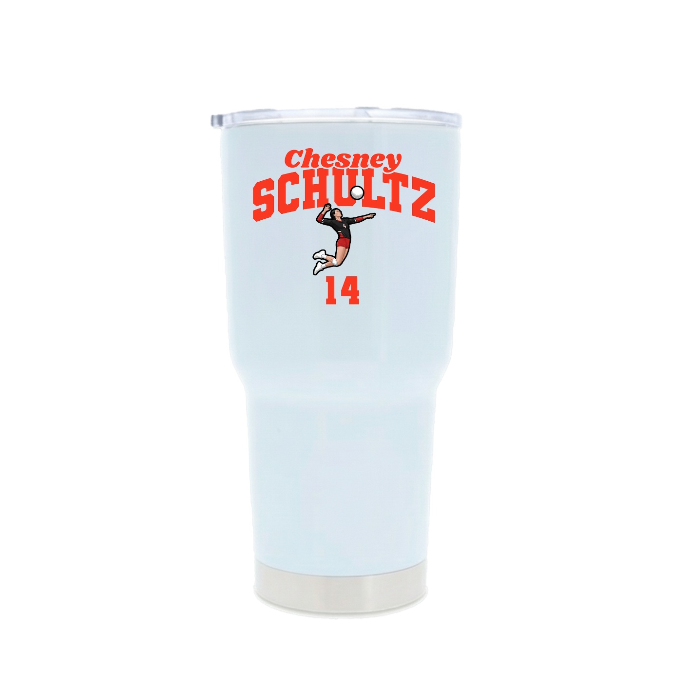 30oz Stainless Steel Tumbler — Signature Arch in White