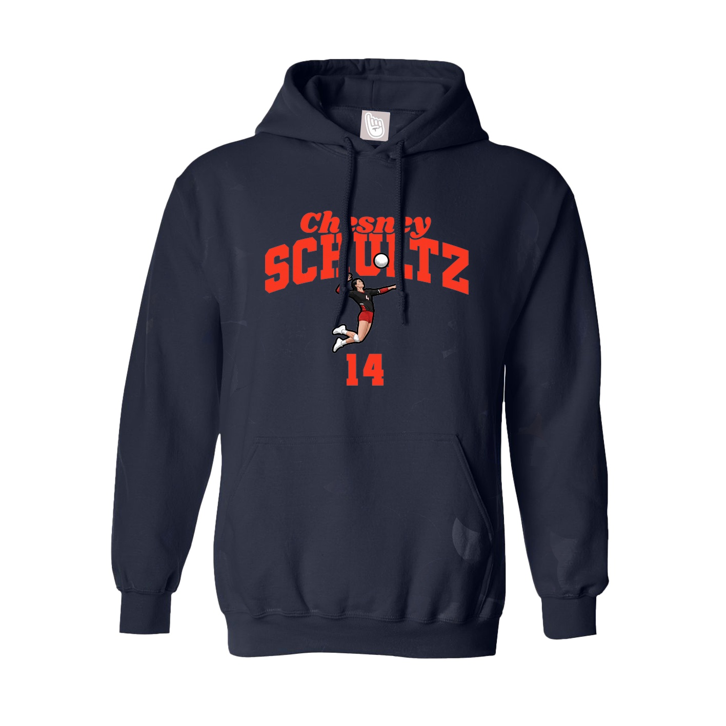 Youth Hoodie — Signature Arch in Navy