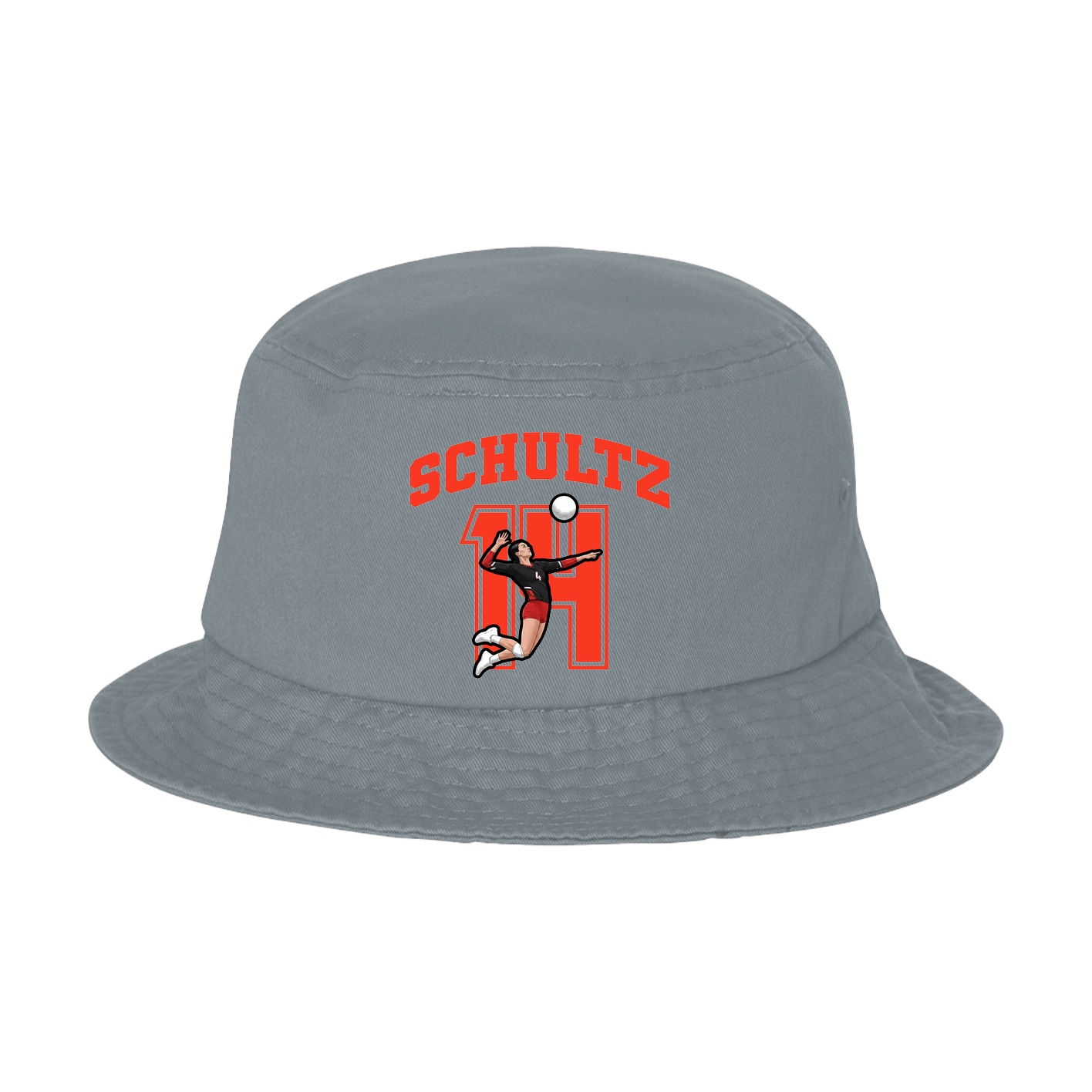 Bucket Cap — Number in Grey