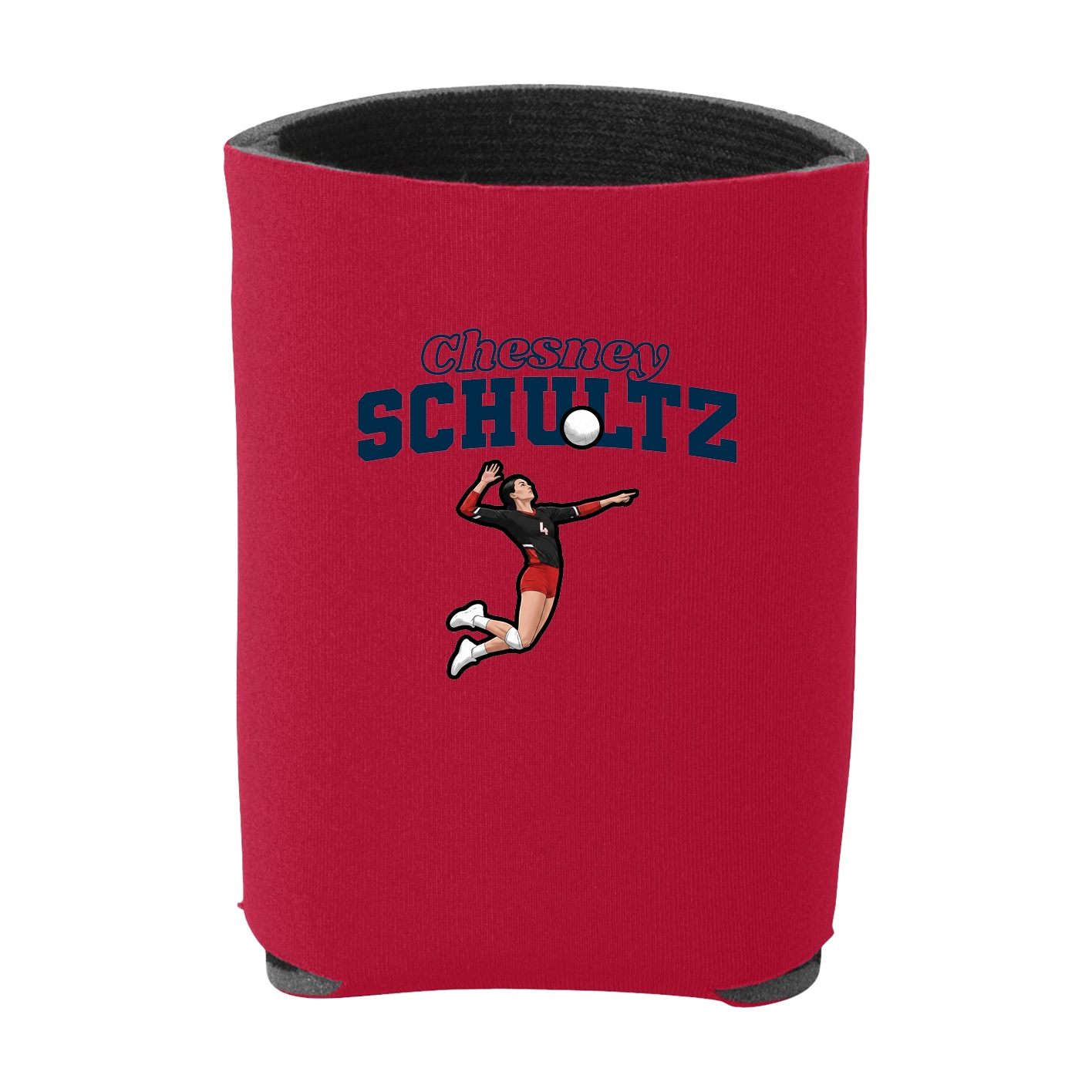 Can Holder — Name Arch in Red