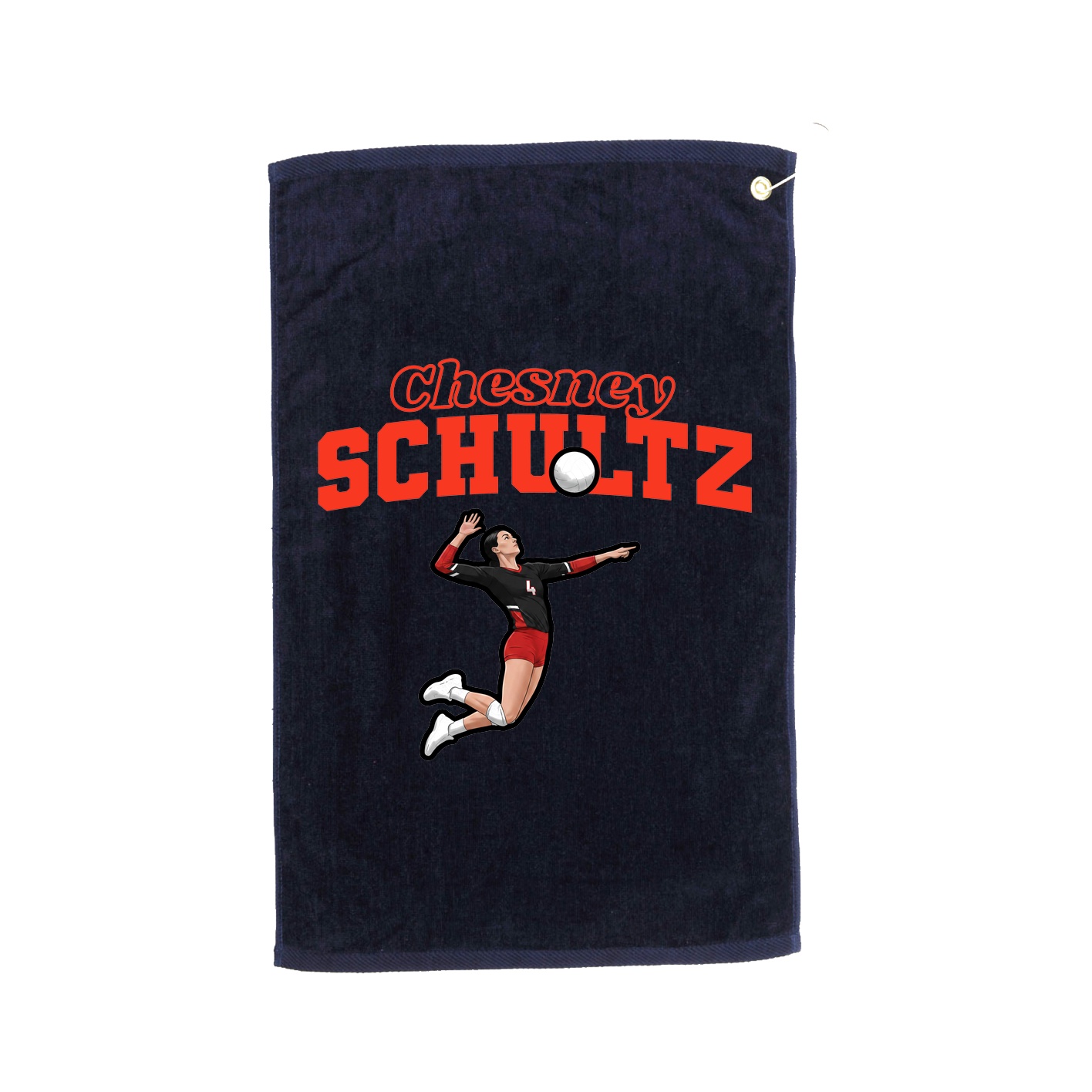Golf Towel — Name Arch in Navy
