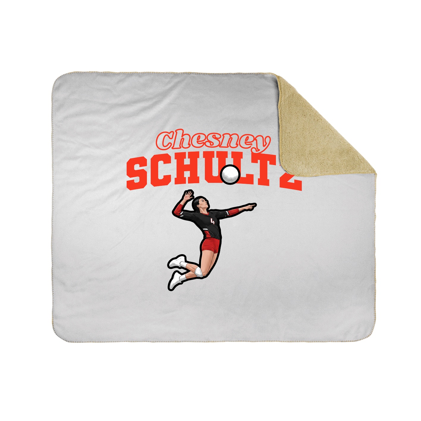 Throw Blanket — Name Arch in White