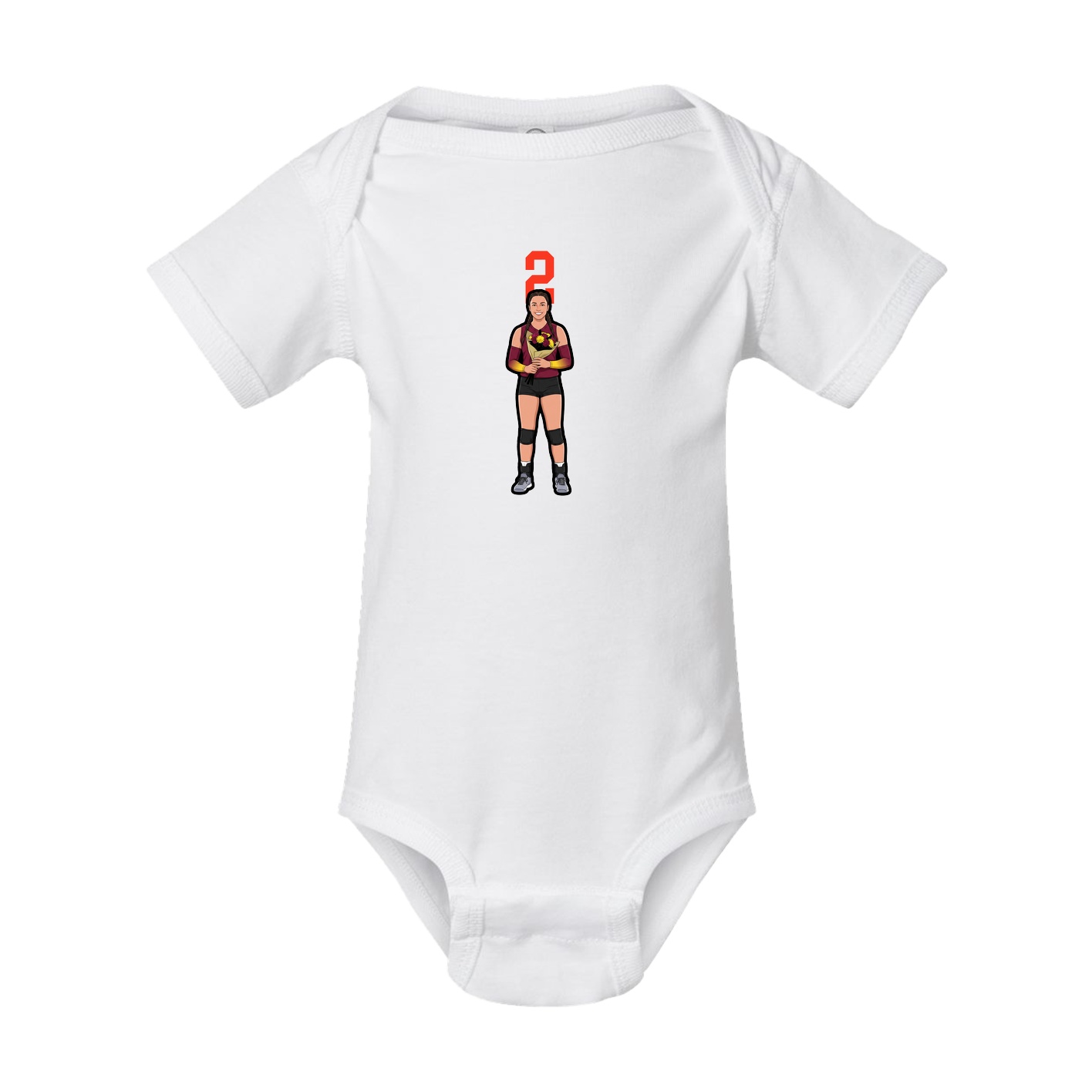 Baby Onesie — Number Top in White